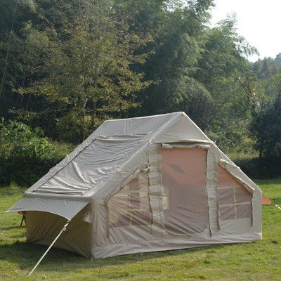  4 Person Inflatable Glamping Tent, 4-Season Waterproof Air Camping Tent House With Quick Setup And Windproof Structure – Cuddlewood