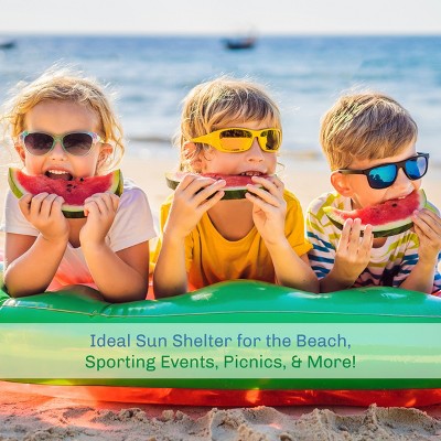  Leisure Sports Pop-Up Beach Tent With UV Protection, Mesh Windows, And Carry Bag - Turquoise