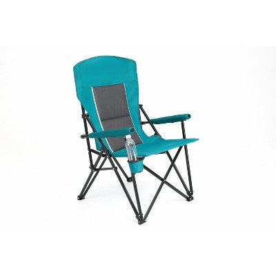  High Back Heavy Duty Lawn Chair Support 250LBS, Portable Collapsible Chair With Cup Holder