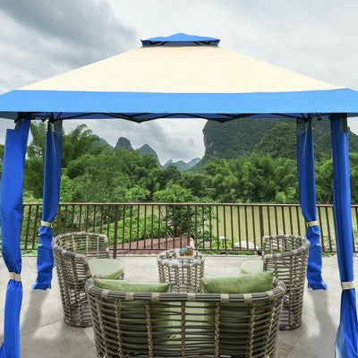  Costway 13'x13' Gazebo Canopy Shelter Awning Tent Patio Garden Outdoor Companion Blue