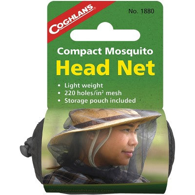  Coghlan's Compact Mosquito Head Net Lightweight W/ Storage Pouch, Mesh 220 Holes