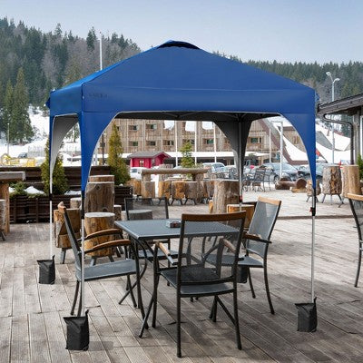  Costway 6.6x6.6 FT Pop Up Canopy Tent Shelter Height Adjustable W/ Roller Bag