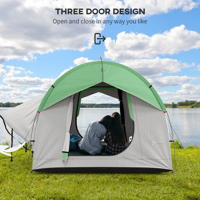  Cesicia 7.5' L X 6.9' W X 6.9' H SUV Tent, 2000mm Waterproof Truck Tent With 3 Doors And Mesh Window, For 5-6 Person Camping