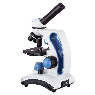  Portable Dual LED Student Microscope With Prepared And Blank Slides And Microscope Book - AmScope
