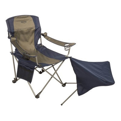  Kamp-Rite KAMPCC Outdoor Camping Furniture Beach Patio Sports Folding Lawn Chair With Detachable Footrest And Cup Holders