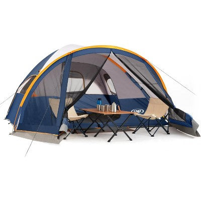  Anybear 6 Person Camping Tent With Screen Room Dark Blue Family Dome