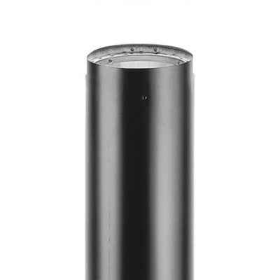  DuraVent DVL 6DVL-68TA 6 Inch Double Wall Steel Telescoping Chimney Wood Burning Stove Pipe Connector To Vent Smoke Or Exhaust, Black