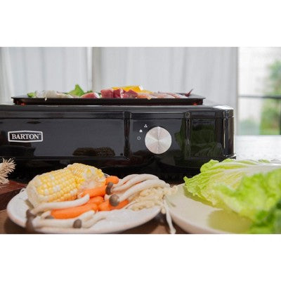  Barton 1600W Electric Smokeless Infrared Grill Adjustable Temperature BBQ Grilling Non-Stick Grate & Drip Tray