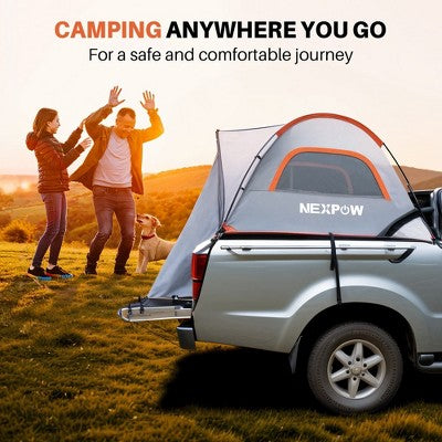  NEXPOW Truck Tent For Camping With Waterproof Rainfly, Double Layer Portable Car Truck Bed Tent