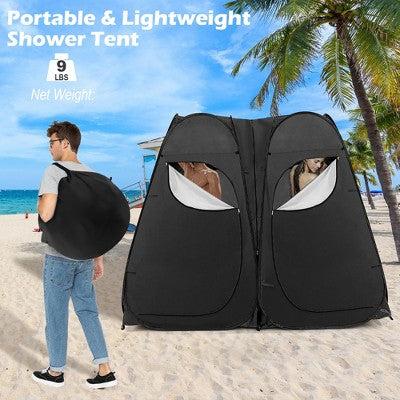  Costway Outdoor 7.5FT Portable Pop Up Shower Privacy Tent Dressing Changing Room Camping