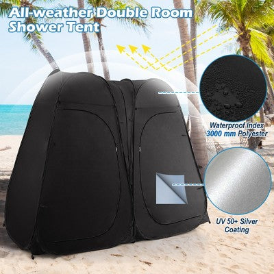  Costway Outdoor 7.5FT Portable Pop Up Shower Privacy Tent Dressing Changing Room Camping