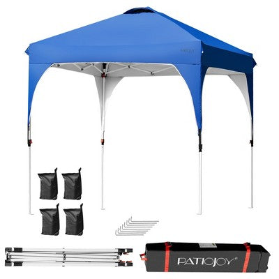  Costway 6.6x6.6 FT Pop Up Canopy Tent Shelter Height Adjustable W/ Roller Bag