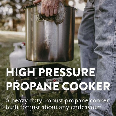  GasOne Outdoor Cooker With High Pressure Steel Braided Hose Propane Burner Camp Stove, B-5200K