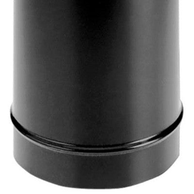  DuraVent DuraBlack 6DBK-12 6 Inch Single Wall Steel Wood Burning Adjustable Chimney Stove Pipe Connector To Vent Smoke And Exhaust, Black