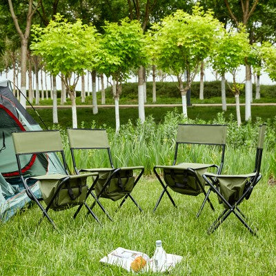  YUHAO 4PCS Outdoor Storage Bag Portable Folding Outdoor Chair For Camping Picnics Fishing，Green