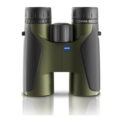  Zeiss Terra ED 10x42 Binoculars (Green) W/Rugged Hard Case, Cleaning Kit & Harness