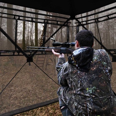 Costway Hunting Blind Portable Pop Up Ground Tent 2-3 Person With Carry Bag Storage Pocket