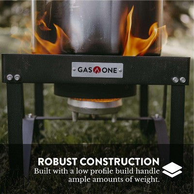  GasOne Outdoor Cooker With High Pressure Steel Braided Hose Propane Burner Camp Stove, B-5200K