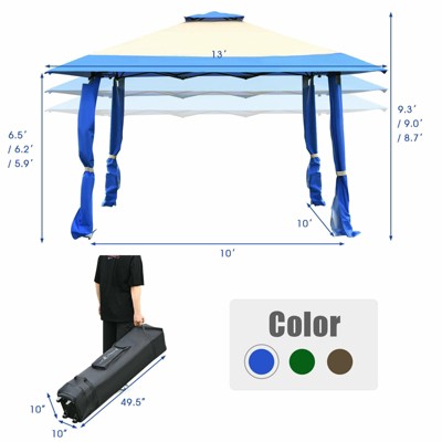  Tangkula 13' X13' Folding Gazebo Canopy Patio Outdoor Tent Party Shade Shelter
