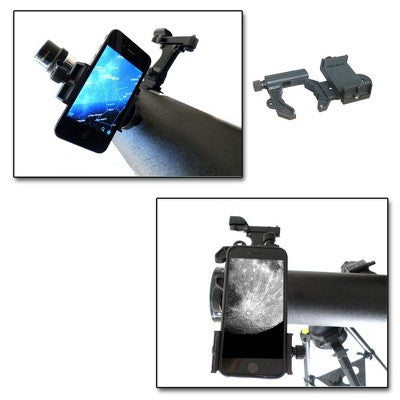  Cassini C-SS80 800mm X 80mm Astronomical Reflector Telescope With Smartphone Photo Adapter - Black