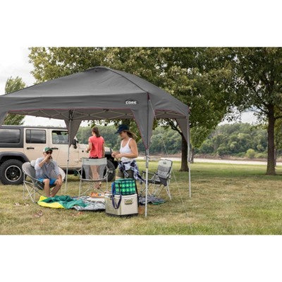  CORE Instant Canopy 10 X 10 Foot Outdoor Pop Up Shade Canopy Shelter Tent, Gray