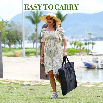  Camping Directors Chair, Oversized Portable Folding Chair With Side Table, Pocket For Beach, Fishing, Trip, Picnic, Lawn