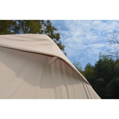  Cesicia 9.8 X13ft Beige Inflatable Camping Tents With Hand Pump & Canopy , Waterproof And Windproof Blow Up Tent, Easy Setup