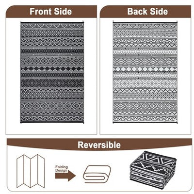  Waterproof Outdoor Rug - Reversible Patio Carpet, UV & Stain Resistant, Portable RV Mat For Camping, Deck, Picnic