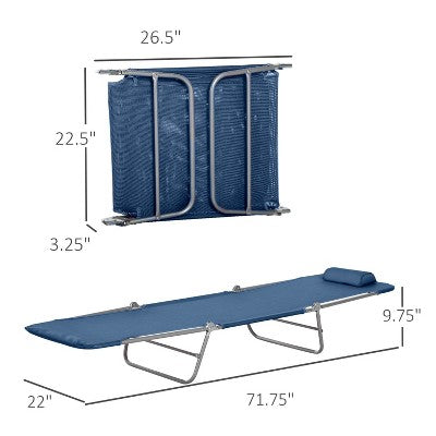  PAGED Folding Camping Chairs Pool Sun Tanning Chairs With 6-Position Reclining Back For Camping, Garden, Pool, Patio