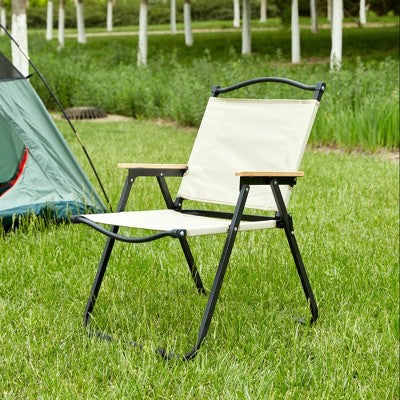  Dolonm Folding Outdoor Chair For Camping, Picnics, Beach, Patio & Indoor Use – Lightweight, Portable With Armrests, Beige