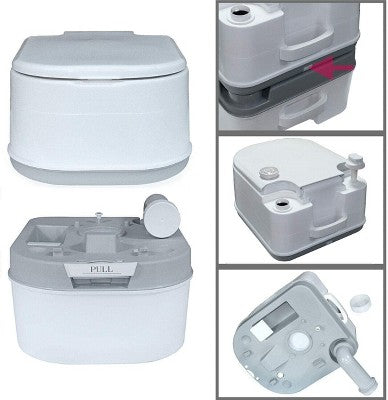  Portable Travel Toilet For Camping, RV, Boating And Other Recreational Activities 6.3 Gallon