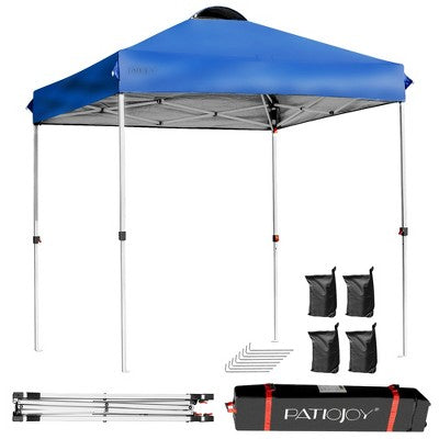  6x6 FT Pop Up Canopy Tent Camping Sun Shelter W/ Roller Bag