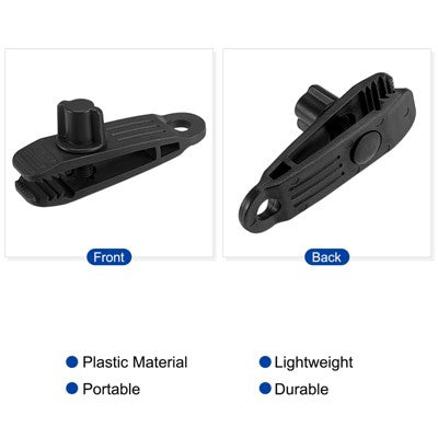  Unique Bargains Ball Elastic Cords With Tarp Clamps Kit 6 Inch Lock Grip Rope Screw Clips For Camping Tent Canopy Awning Black 10in1 Set