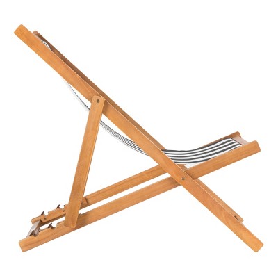  Loren Foldable Sling Chair - Natural/Black/White - Safavieh