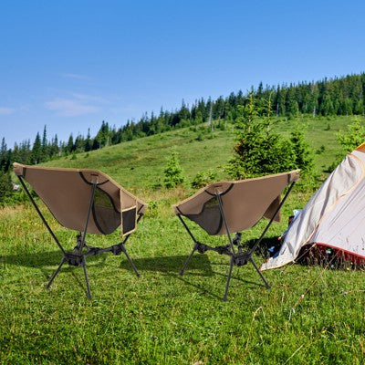  Tangkula Ultra-Lightweight Camping Chair Portable Lawn Chair W/Triangular Aluminum Frame
