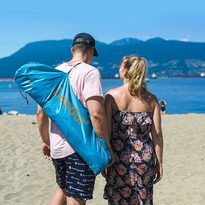  Leedor Outdoor Automatic Pop Up Sun Shade Canopy 4 People Beach Shelter Tent Light Teal Blue
