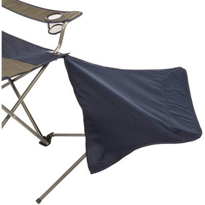  Kamp-Rite KAMPCC Outdoor Camping Furniture Beach Patio Sports Folding Lawn Chair With Detachable Footrest And Cup Holders