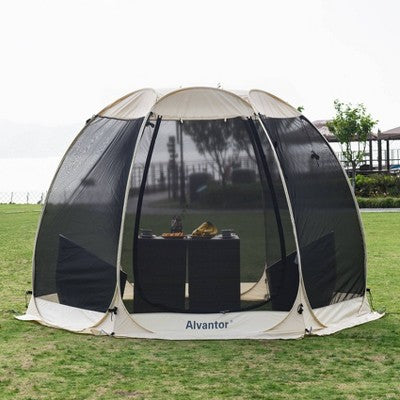  Alvantor Outdoor Pop Up Portable Gazebo Tent With Mesh Netting Screened Shelter Beige