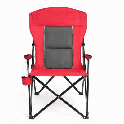  Sevobal Outdoor Portable Chairs High Back Lawn Chair With Cup Holder And Collapsible Design For Backyard Garden Patio, Red, 9.06"*6.69"*36.22"