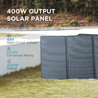  EF ECOFLOW 400W Portable Solar Panel, Foldable & Durable, Complete With An Adjustable Kickstand Case, Waterproof IP68 For Outdoor Adventures