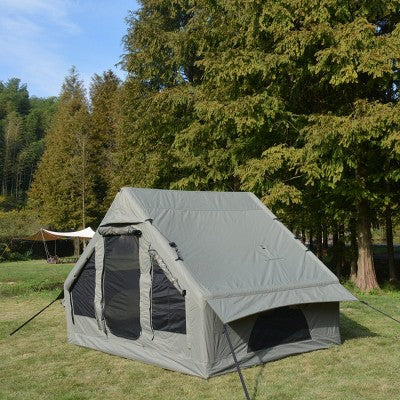  4 Person Inflatable Glamping Tent, 4-Season Waterproof Air Camping Tent House With Quick Setup And Windproof Structure – Cuddlewood