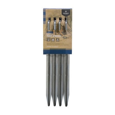  Stansport Steel 12-Inch Tent Stakes - 4 Pack