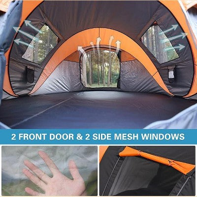  Boersma Camping Instant Pop Up Tent, 5/8 Person, Water Resistant Dome, Easy Setup For Camping Hiking And Outdoor, Portable With Carry Bag, 3 Season