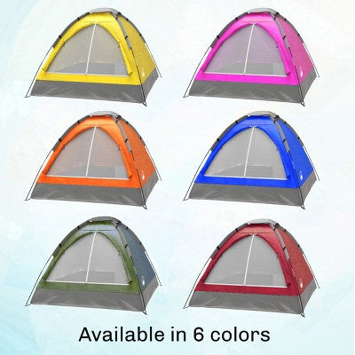  Leisure Sports 2-Person Dome Tent With Rain Fly And Carrying Bag - 77" X 57", Pink