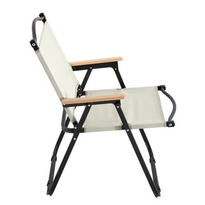  Gulches Outdoor Portable Chairs - Beige Folding Chair For Camping, Picnics, And More, 280 Lbs Capacity