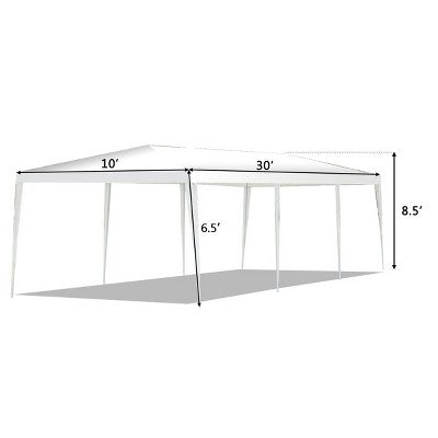  Costway 10'x30'Heavy Duty Gazebo Canopy Outdoor Party Wedding Tent