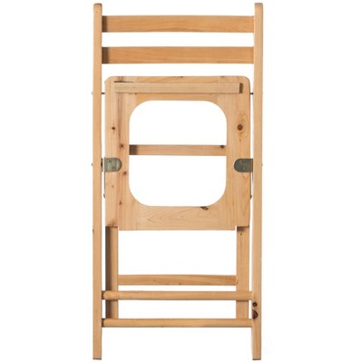  PLAYBERG Wooden Folding Portable Toilet Seat For Camping And Hiking With Backrest