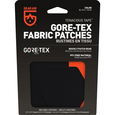  Gear Aid Tenacious Tape GORE-TEX Fabric Patches 2-Pack - Black