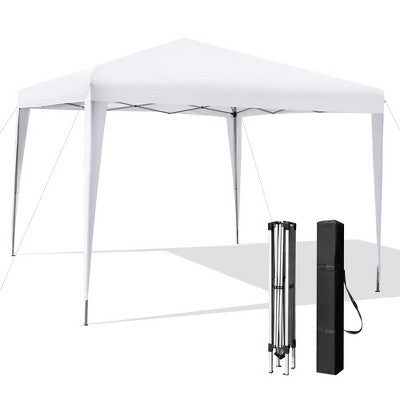  Costway Patio 10x10ft Outdoor Instant Pop-up Canopy Folding Sun Shelter Carry Bag Navy/Grey/White