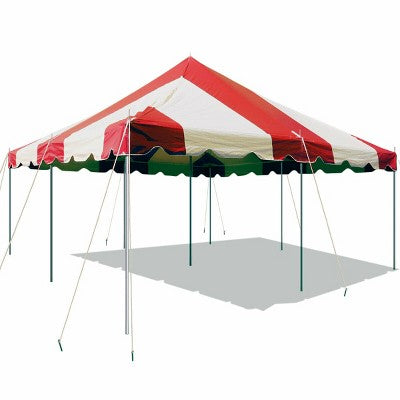  Party Tents Direct Weekender Outdoor Canopy Pole Tent, Red, 20 Ft X 20 Ft